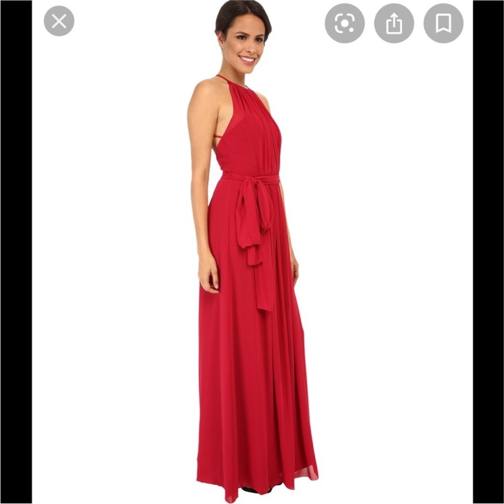 Jill Jill Stuart long halter chiffon gown Sz 4, worn in excellent condition